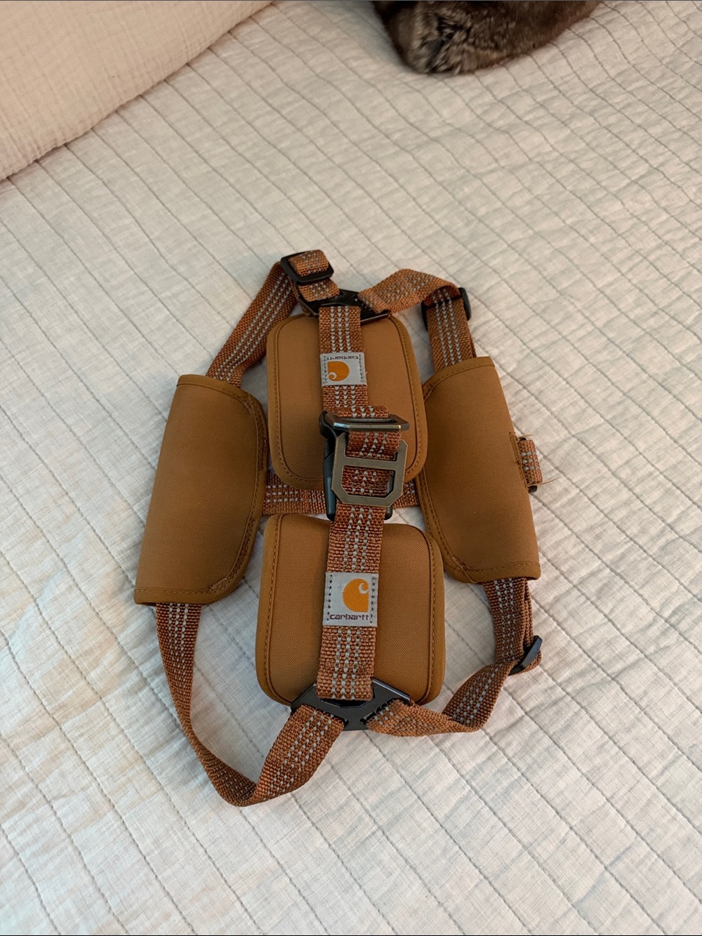 Carhartt brown small dog outdoor hiking harness